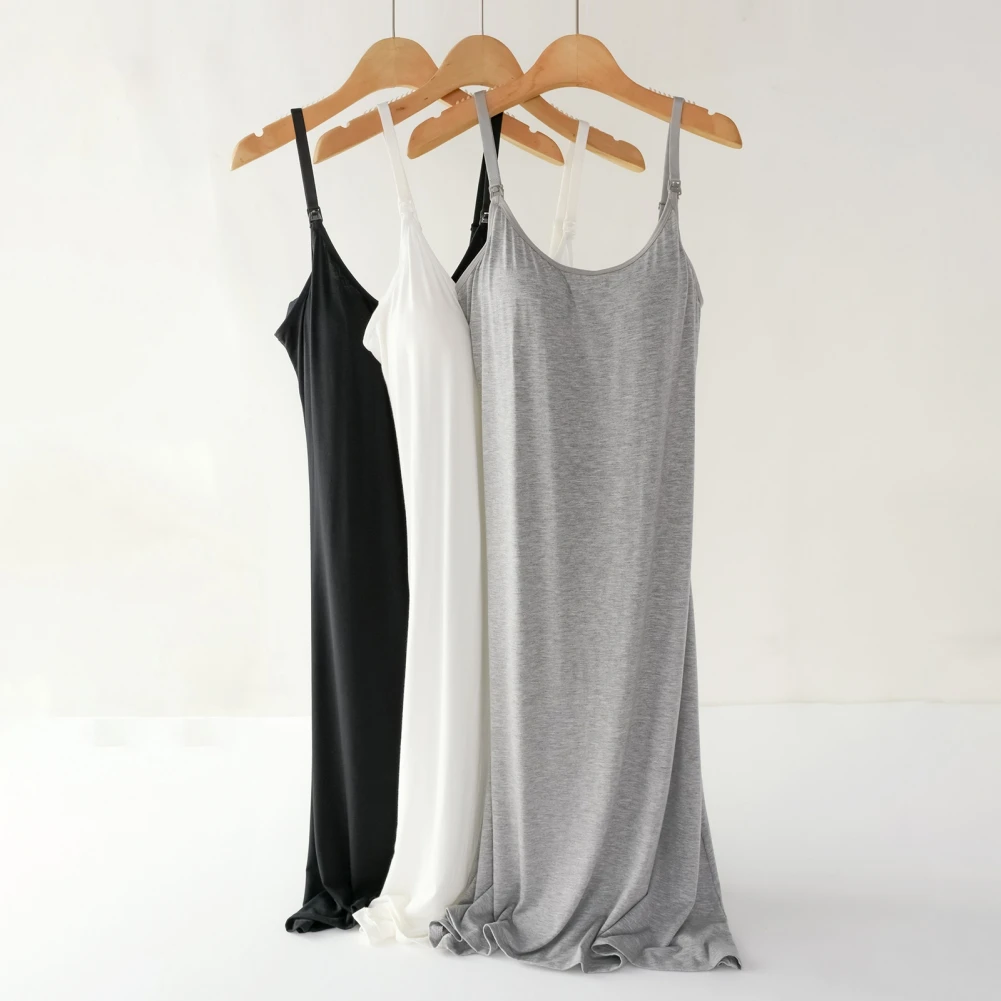 Maternity Tank Top New Pregnancy Mother Breastfeeding Nightgown Maternity Nursing Dress Summer Sleeveelss Viscose Nightdress Costume maternity tank tops maternity tank top