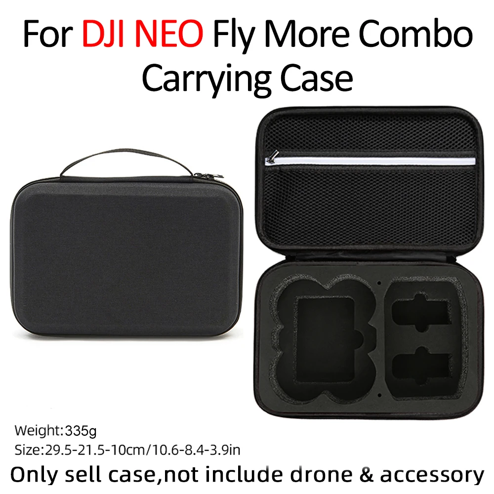 DJI Neo Fly More 콤보용 하드 휴대용 EVA 보관 케이스, RC-N3 리모컨, 배터리 2개, 충전 허브 수납 가능