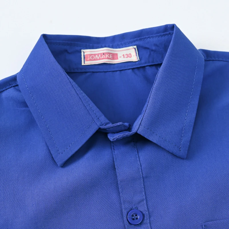 Cotton boy child shirt Long Sleeve Solid boy's social shirt Children Formal Suit School Performance blouse Boy Clothes