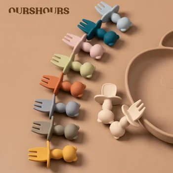Food Grade Infant Soft Silicone Feeding Tableware For Toddler Kids 1