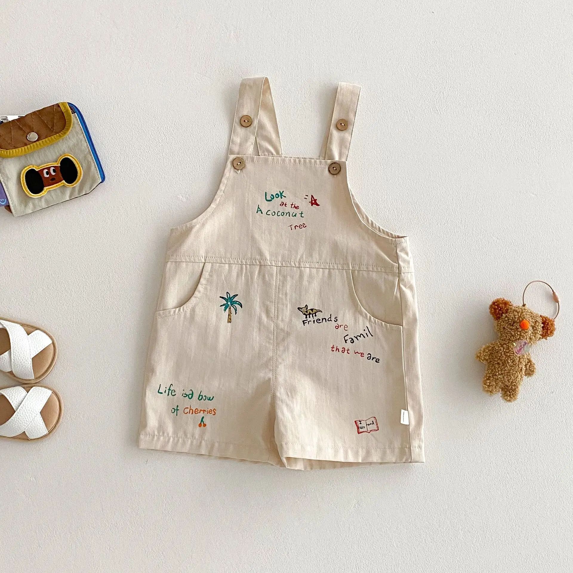 2 قطعة 2025 الصيف الأشرطة السراويل مجموعات للبنين...