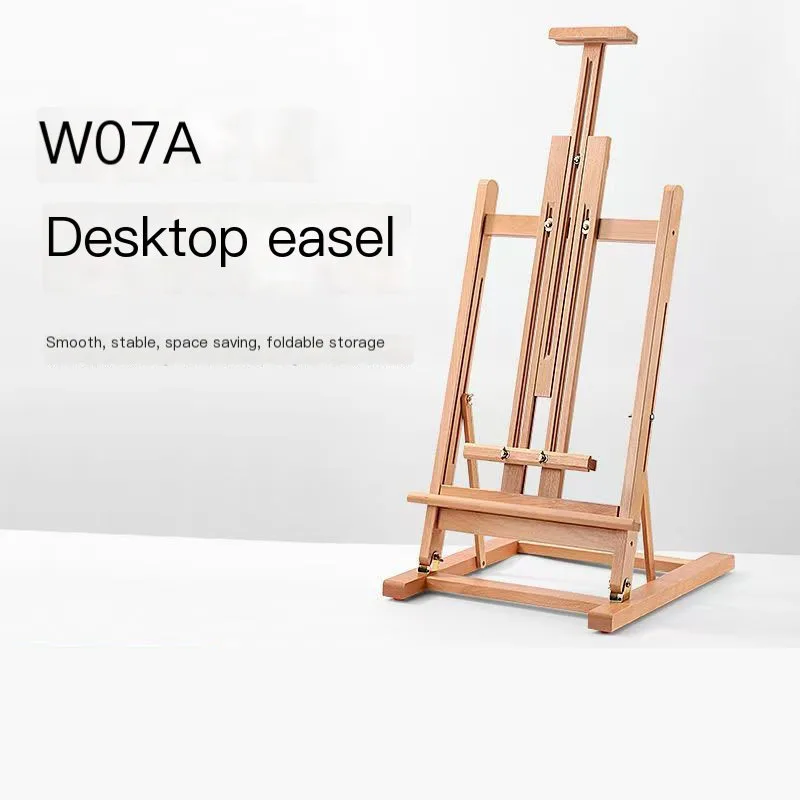 Foldable Storage Desktop Art Exhibition Stand Beech Wood Pro Adjustable Oil Painting Sketch Easel
