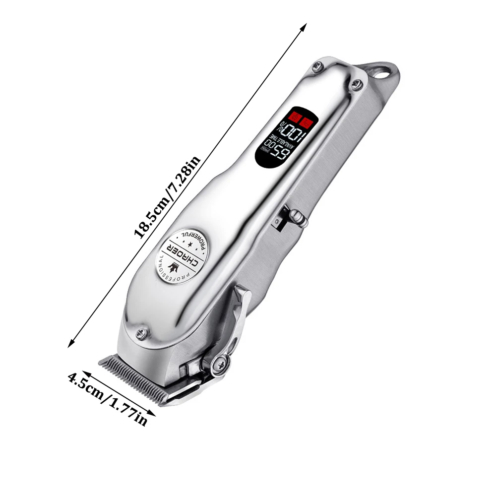 Electric Pusher, LCD Hair Clipper, Electric Push Scissor, All Metal Hair Clipper, Retro Style 6