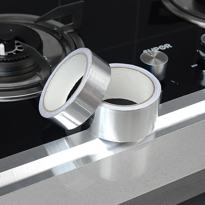 Insulation Tape Adhesive Tape Insulating Tape Sealing Tape Aluminum Foil Tape High Temperature Resistance Aluminum Foil Tape Kitchen Pipe Repair Heat Insulation Leak Proof