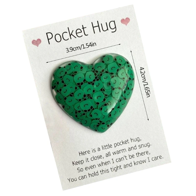 A Little Pocket Hug Heart for Daughter Birthday Gifts from Mom Miss You Gifts for Big Little Sister