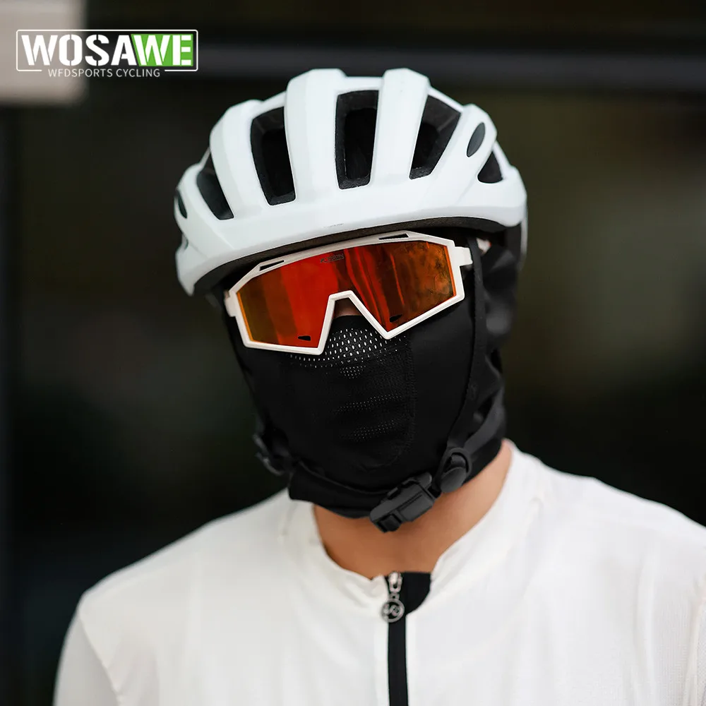 WOSAWE Outdoor cycling face mask for autumn and resistant warm and warm scarf cover plush and windproof face mask