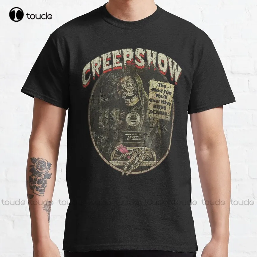 

1982, классические футболки для подростков Creepshow, индивидуальная футболка для подростков, унисекс, с цифровой печатью детской одежды, Всесезонная хлопковая футболка