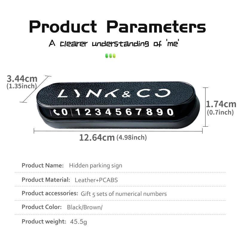 Universal Temporary Parking Phone Number Plate Sticker