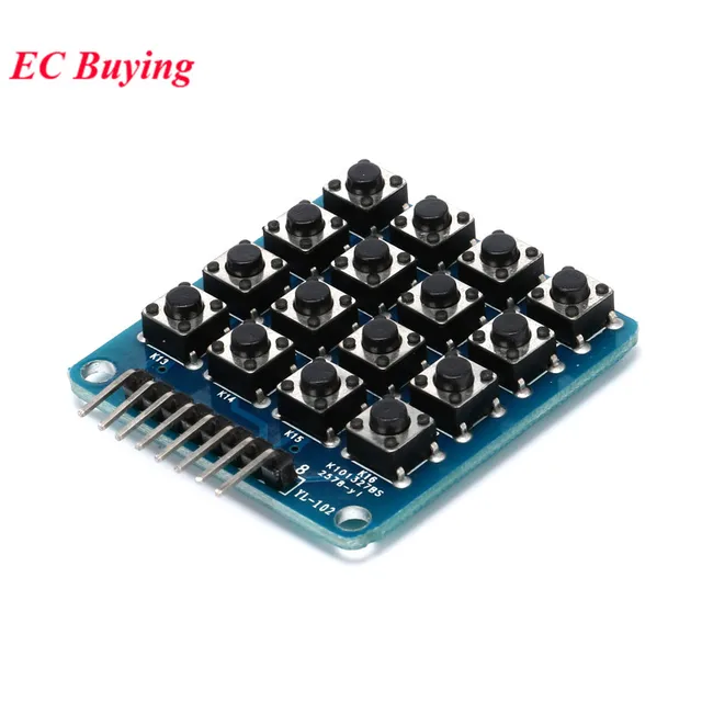 2-Pack 4x4 Matrix Keypad Module – 16 Button Keyboard For Arduino & DIY ...