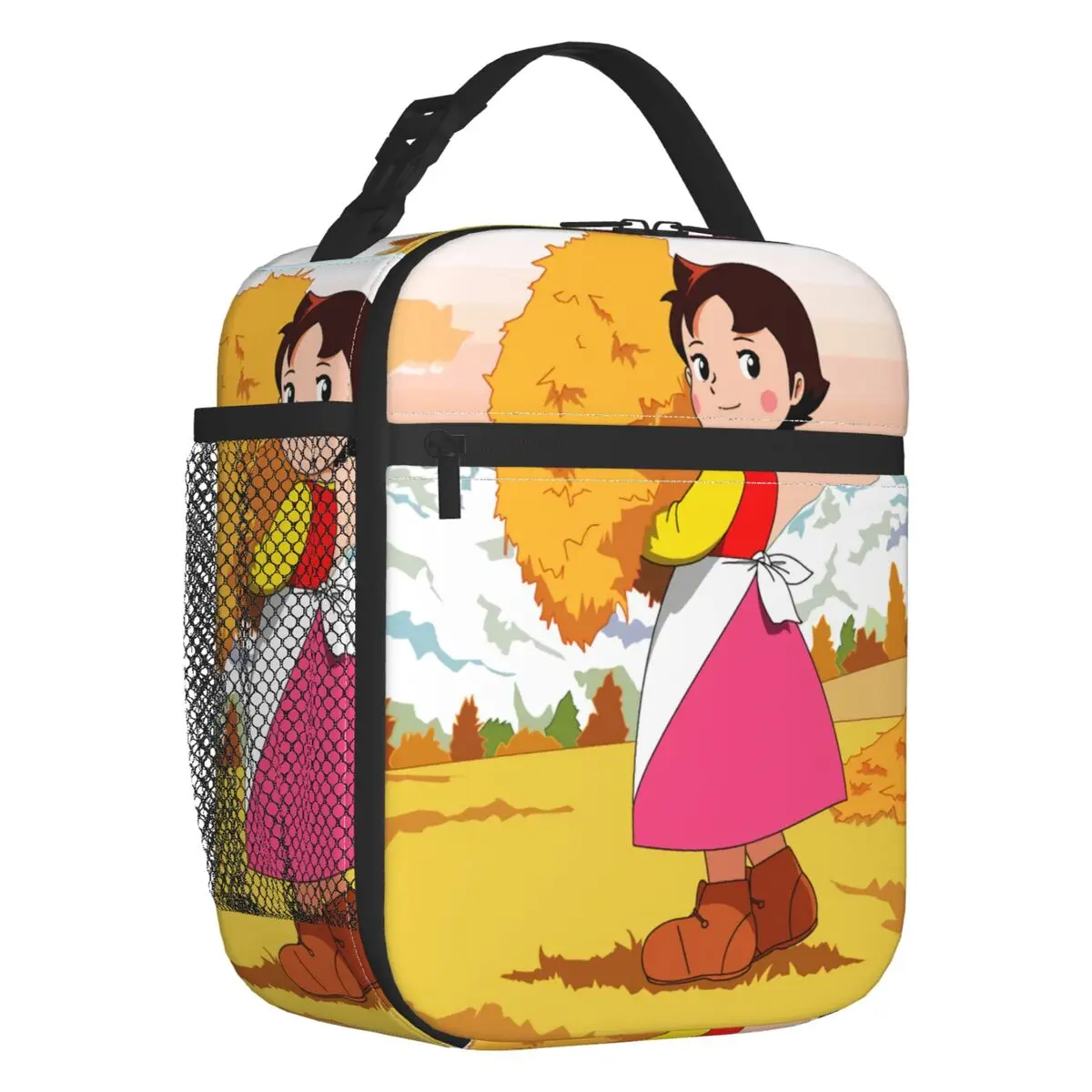 Heidi Girl Of The Alps Resuable Lunch Box Women Alps Mountain Anime Thermal Cooler Food Insulated Lunch Bag Kids School Children