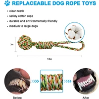 1 Pack Pet Braided Rope Nep Chew Toys Funny Dog Swing Toy Door Pull Abrasion Resistant & Bite Resistant Rope 2