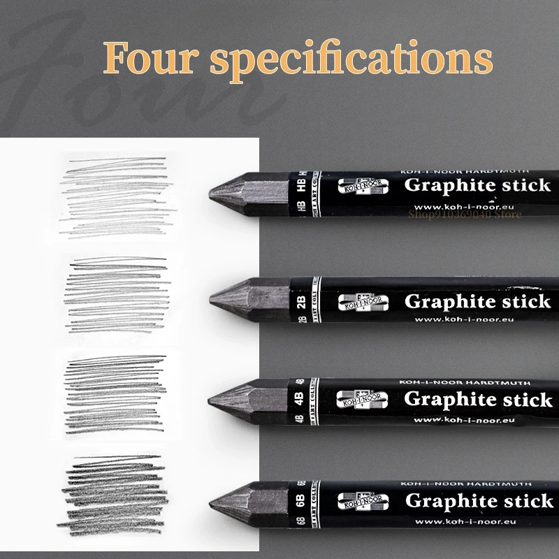 Hexagonal graphite pencil HB/2B/4B/6B bold wood-free graphite full lead rod travel sketching portable painting art supplies