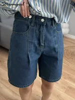 Summer Jean Shorts Women Denim High Waist Black Baggy Short Jeans Summer Pants Women's Bermuda Denim Shorts Wide Leg For Women - Image 3