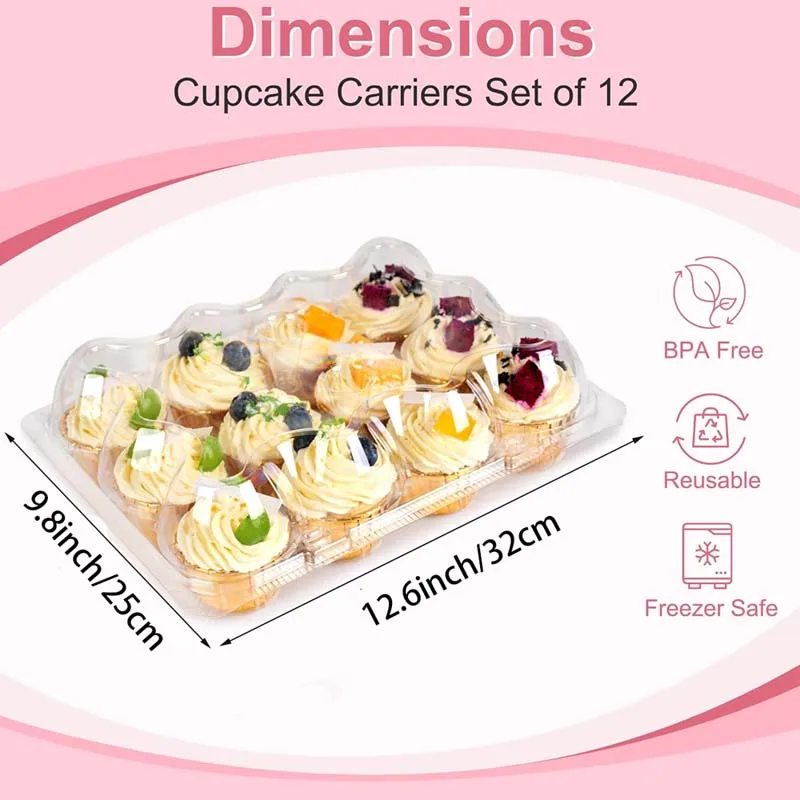 12-gaats mini cupcake dozen muffin cupcake muffin container box voor bruiloft verjaardag dessert bakken decoraties - Image 5