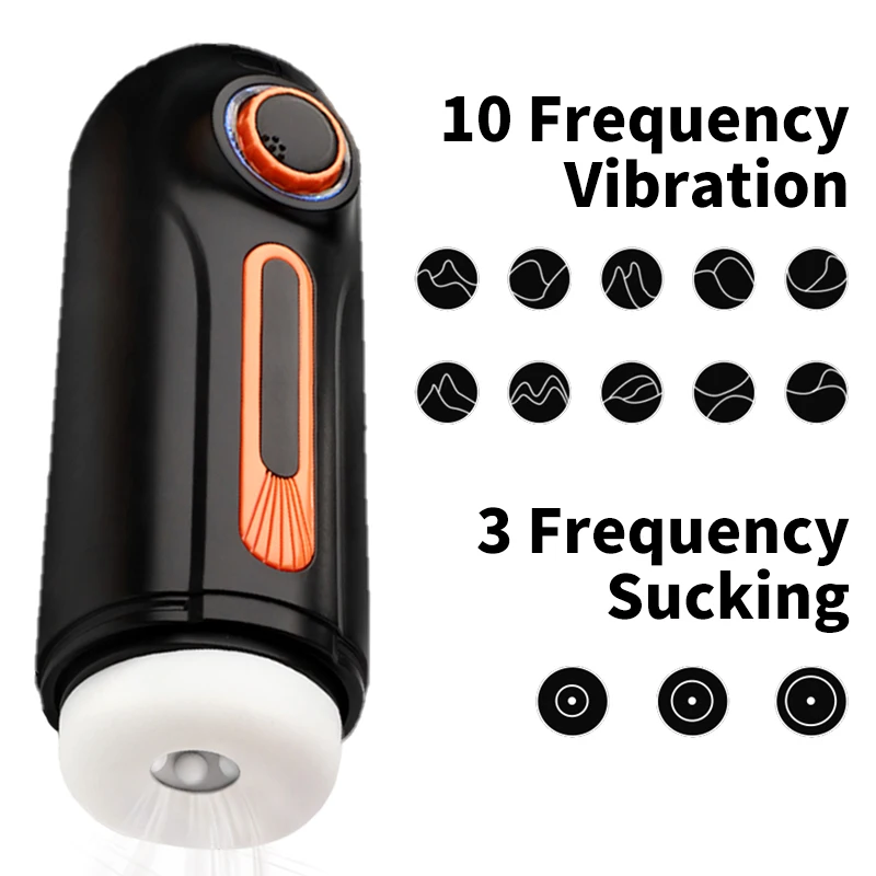 Powerful Automatic 10 Vibrating Telescopic Male Masturbator Blowjob Sucking Masturbation Cup Sex Toys for_voghion.com