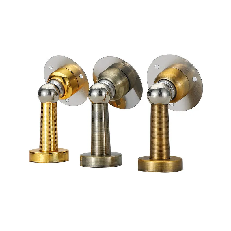 Stainless Steel Magnetic Doorstop Non-Punch Wind-Proof Door Stopper Wall Mounted Floor Mounted Door Holder Hardware