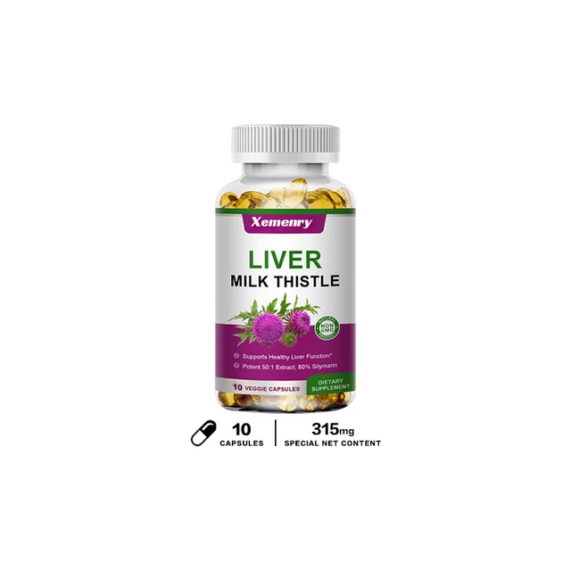 Milk Thistle Extract, Liver Soft Capsules, Improve Liver Damage Caused