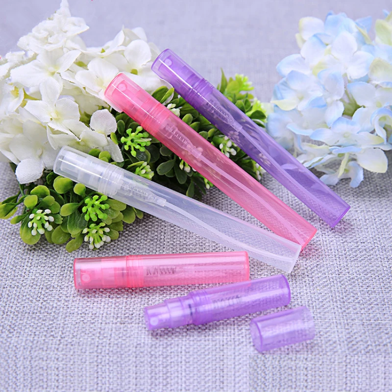 2ml 3ml 4ml 5ml Mini Portable Colorful PP Perfume Bottle With Atomizer Empty Perfumes Tube Parfum Cosmetic Containers For Travel