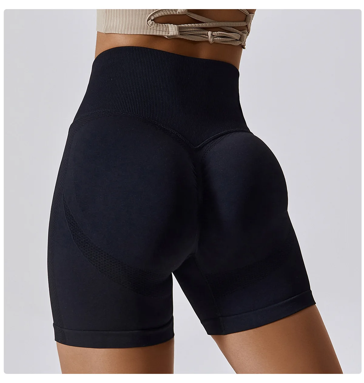 Pantaloncini da donna Pantaloncini sportivi senza cuciture per donna Ciclismo Jogging Fitness Vita alta Push Up Pantaloncini da palestra Leggings Abbigliamento da yoga da donna_voghion.com