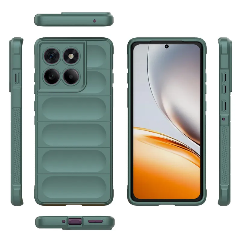 Enhanced Anti-Drop Airbag TPU Fiber Flocking Phone Case - Skin-Friendly and Soft