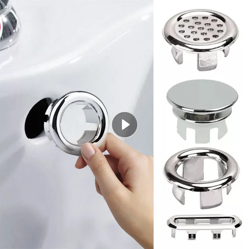 Bath Sink Round Ring Overflow Cover Spare Sink Basin Cap Plastic Tidy Trim Bathroom Ceramic Basin Ceramic Pots Overflow Ring