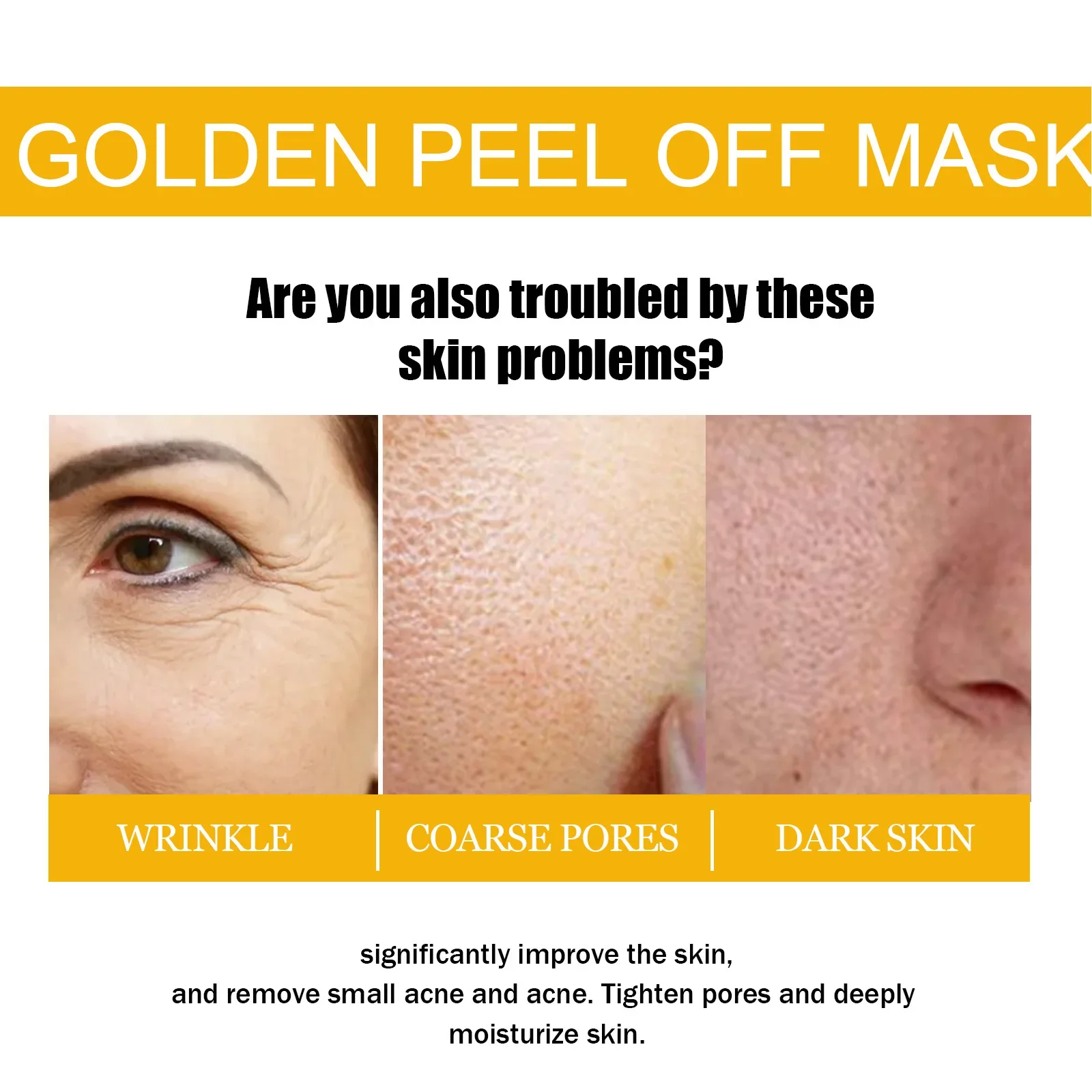 West & Month 24K Gold Tearing Mask Exfoliating Blackhead Deep Cleaning Facial Care Skin Care Delicate Pores Firming Skin Care 5