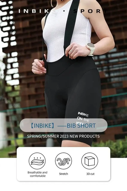 Cuissard Velo Homme Cuissard De Cyclisme Homme INBIKE - 3D Rembourré - Léger Et Respirant Inbike France