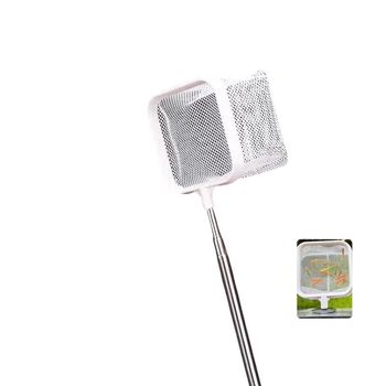 Aquarium Fish Tank Net with Suction Cup Extendable Handle Landing Net Isolation Net for Fish Tank Cleaning Tool Accessories