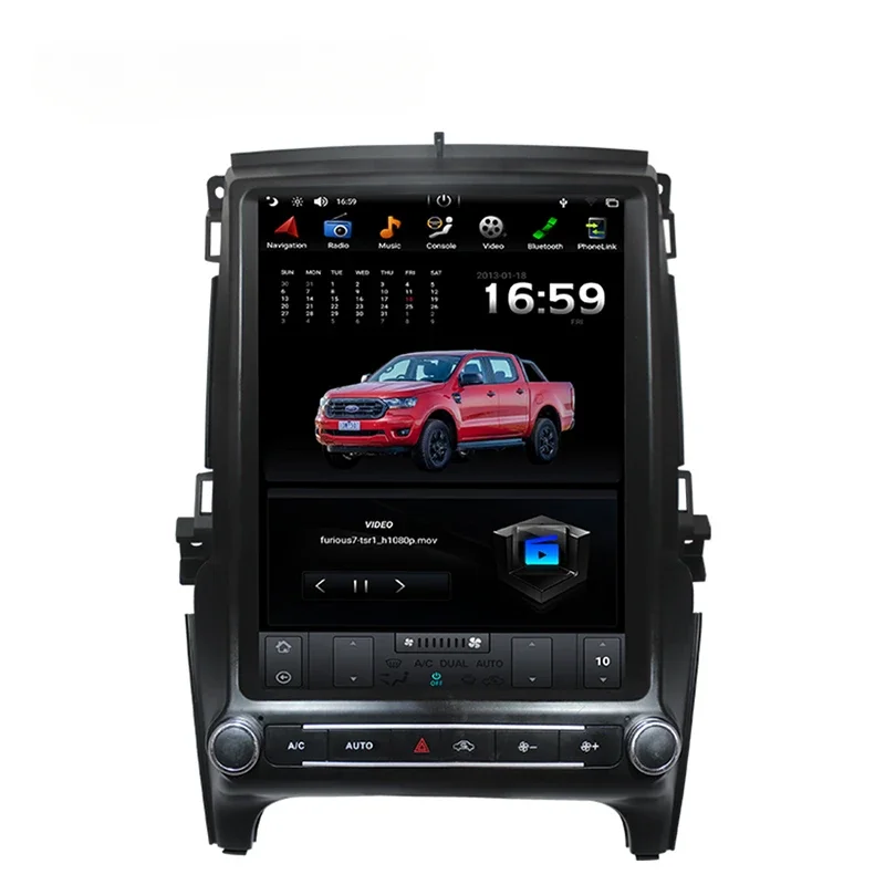 Newest Design 12.1 Inch Vertical Screen Car CD Player GPS Navigation System for Ford Ranger-/ Everest