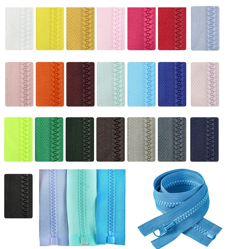 

20Pcs 15 Inch-47 inch (40cm-120cm) Resin Coil Zippers for Tailor Sewing Crafts Nylon Zippers Bulk 24 Colors for Coat Clothes DIY