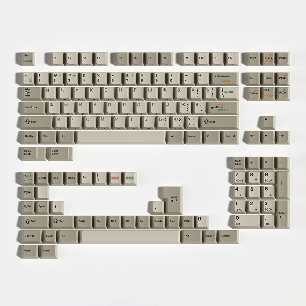 Idobao-teclas Mecânicas do Teclado Pbt Abs Retro Coreano Japonês Tiro Duplo Transparente 9009 - Imagem 5