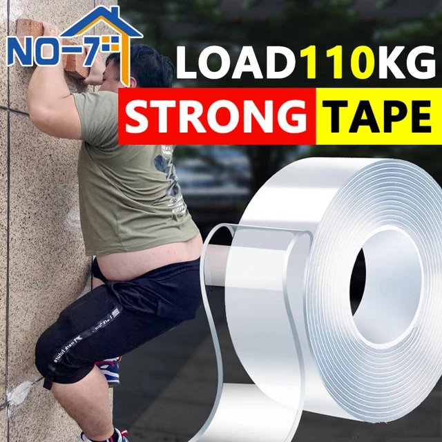 Nano Tape Super Strong Double Sided Tape Extra Strong Adhesive Non-slip  Tape Waterproof Transparent Tape for Kitchen Bathroom - AliExpress