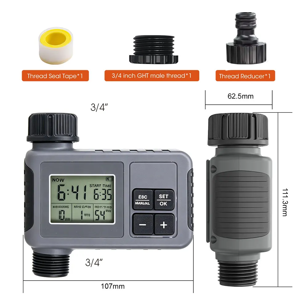 Garden Water Timer Home Indoor Outdoor Timed Irrigation Controller Automatic Sprinkler Programmable Valve Faucet Hose Electronic - 5