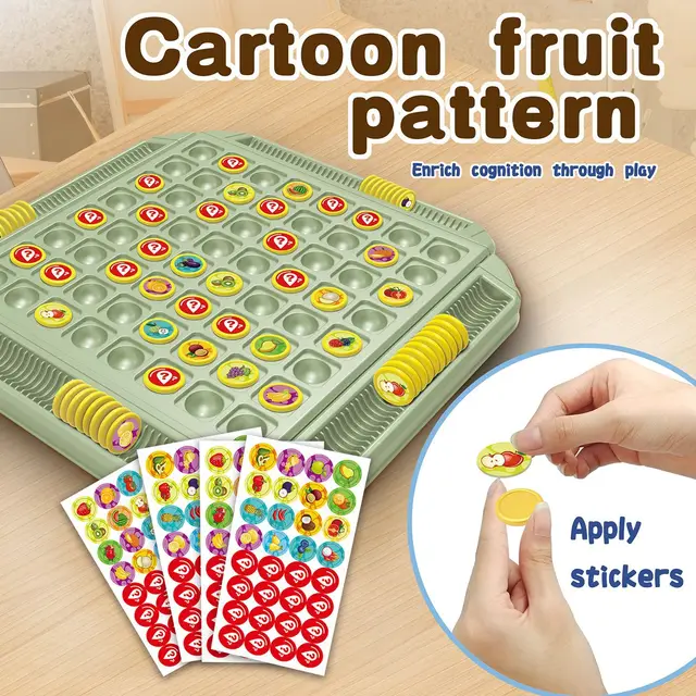 Fruit Flip Chess Memory Match Challenge Chess Game Strategy Board Game Logical Thinking Cognitive Parent-Child Interactive Toys 4