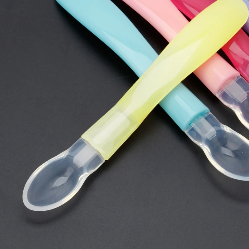 Baby Spoon Baby Rice Paste Spoon Food Training Supplementary Feeding Tableware Water Feeder G99C baby feeding spoon
