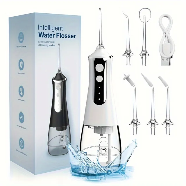 Water Flosser Teeth Picks, Cordless Portable Oral Irrigator, Powerful And Rechargeable Water Flosser For Teeth, Brace Care 1