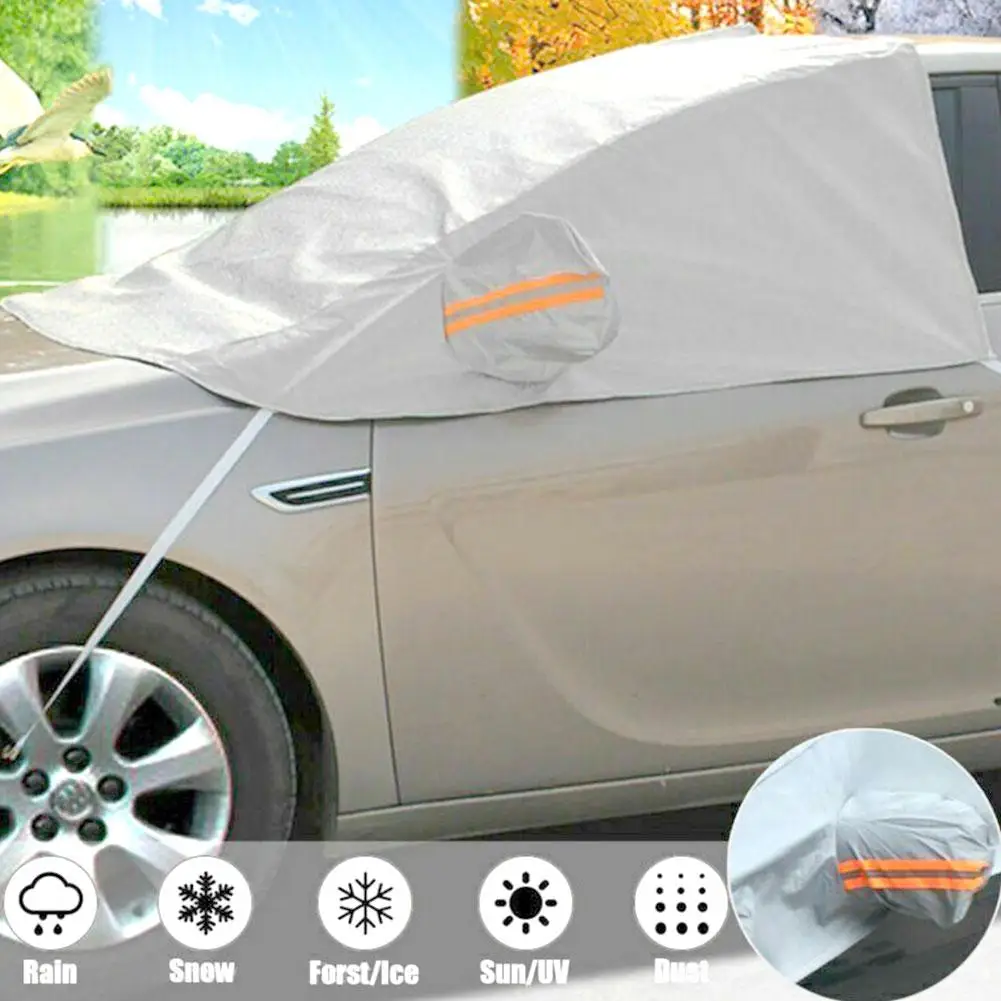 Univerzální auto windshield obal zima přední okno slunce ochrana sunshield prach vodotěsný outdoorové auto sklo ochránce