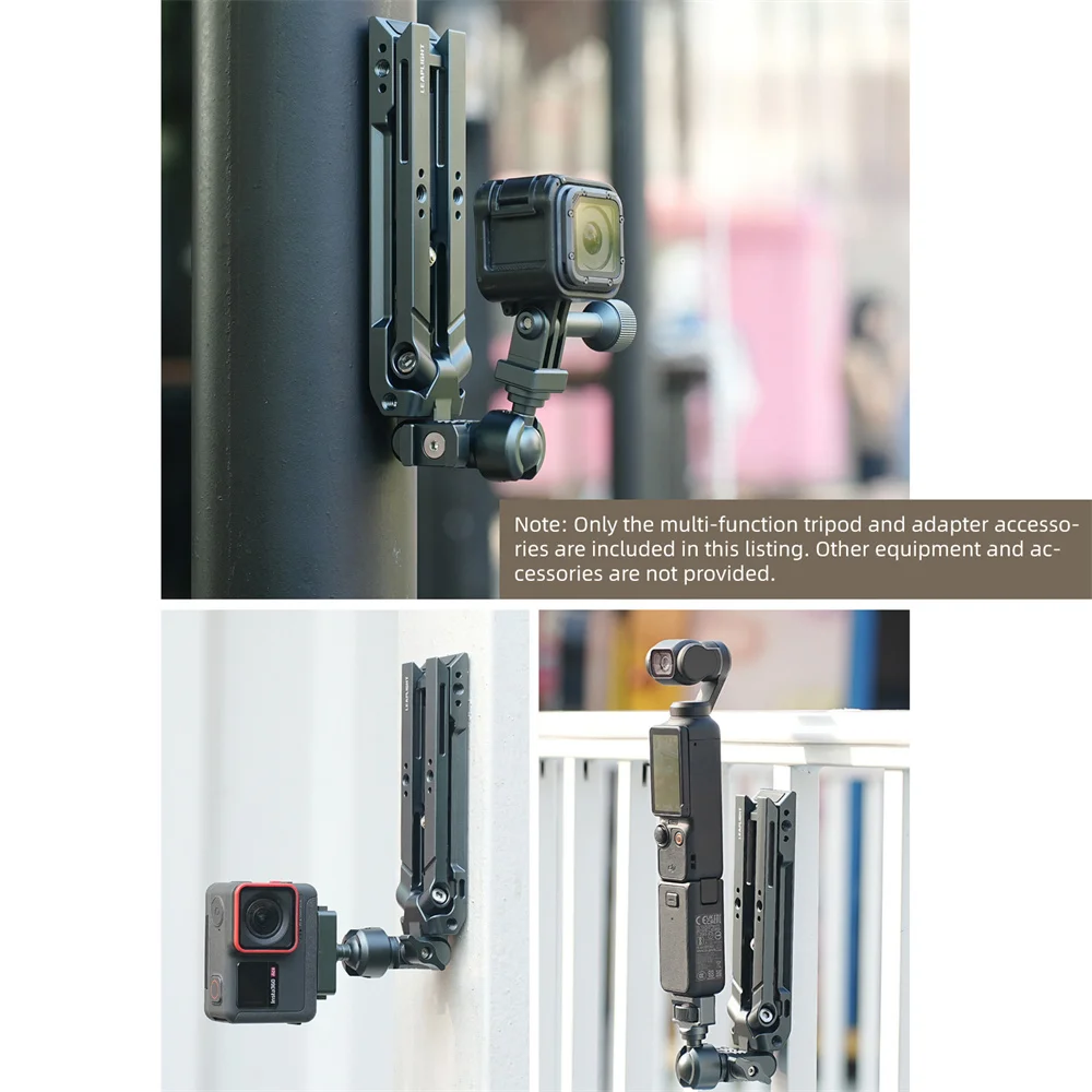 Treppiede LEAPLIGHT multifunzione magnetico girevole a 360° in alluminio con gancio pieghevole per smartphone, fotocamera e streaming live._voghion.com