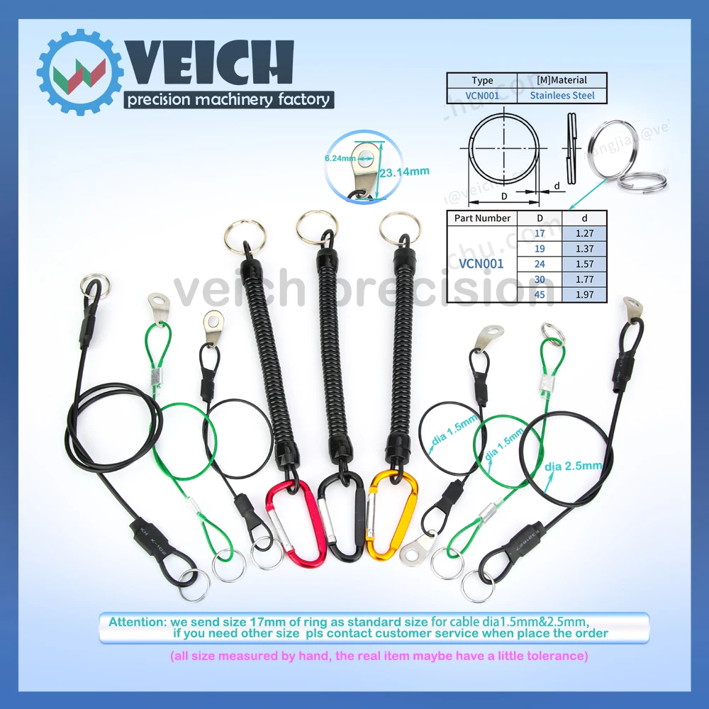 VCN UntiLost Rope 150/250/350/450/550mm 1M/2M Stainless Safety Cable