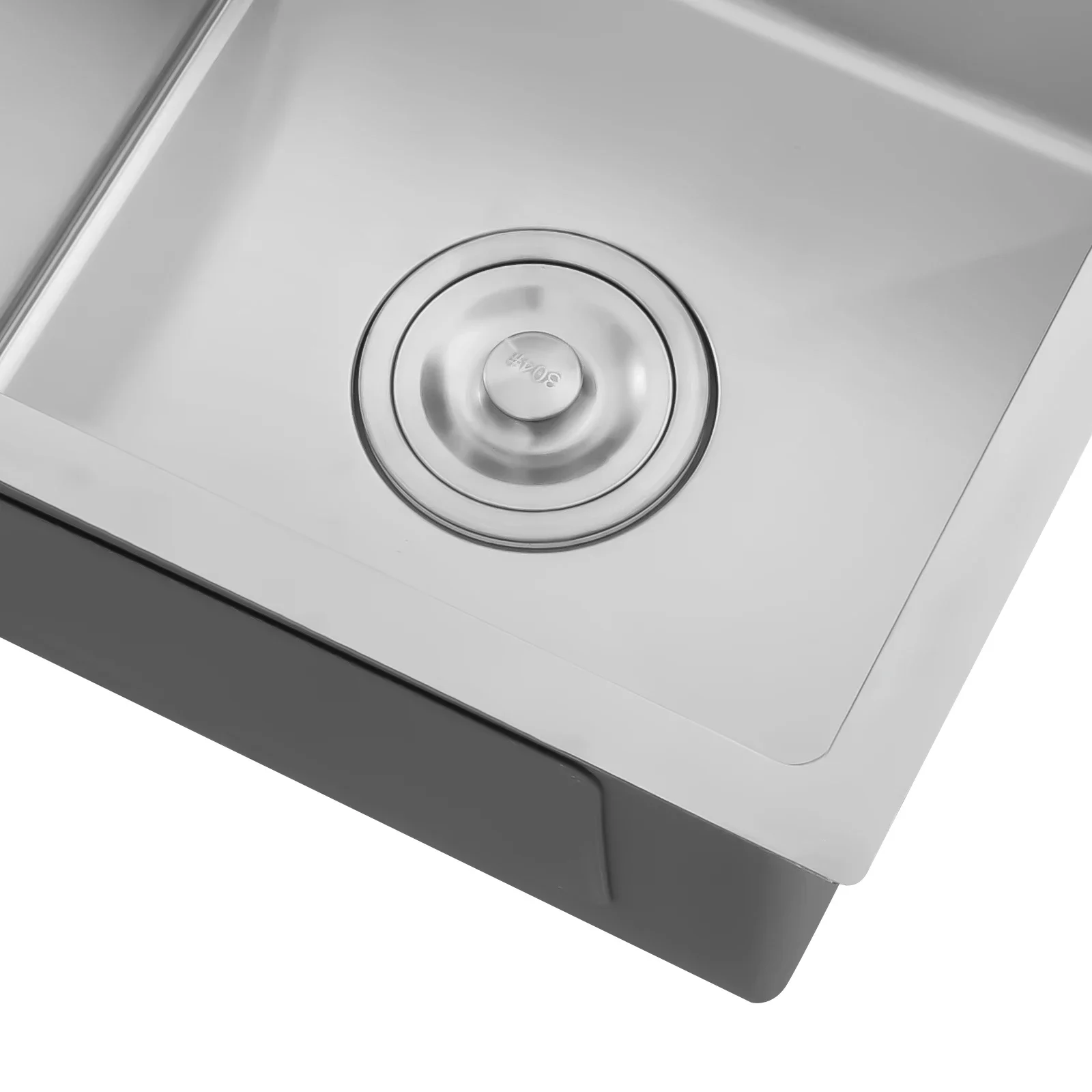 30-Zoll-Doppelschüssel-Drop-in-/Topmount-Küchenspüle, modernes, nanobeschichtetes Edelstahl-Küchenspüle für das Badezimmer in der Küche zu Hause – Detail 6