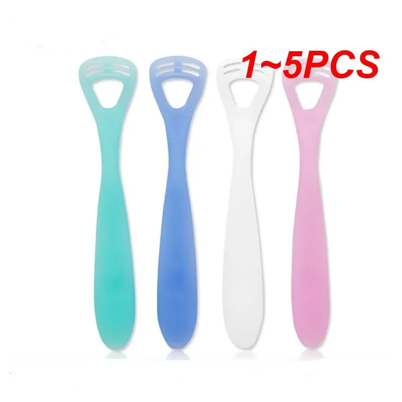 

1~5PCS New Useful Tongue Scraper Brush Oral Care To Keep Fresh Breath Reusable Fresh Breath Maker Tongue Cleaners Random Color
