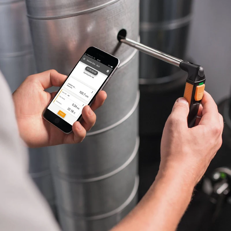 Testo 405i-스마트폰 작동 0560 1405, 열풍속계