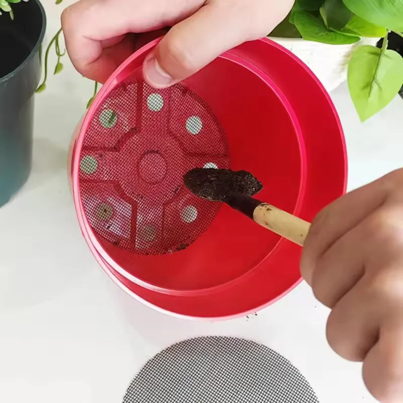 Flower Pot Hole Mesh Pad Round Drainage Holes Screens Mat 100/10Pcs Prevent Soil Loss for Garden Plant Bonsai Bottom Grid Gasket