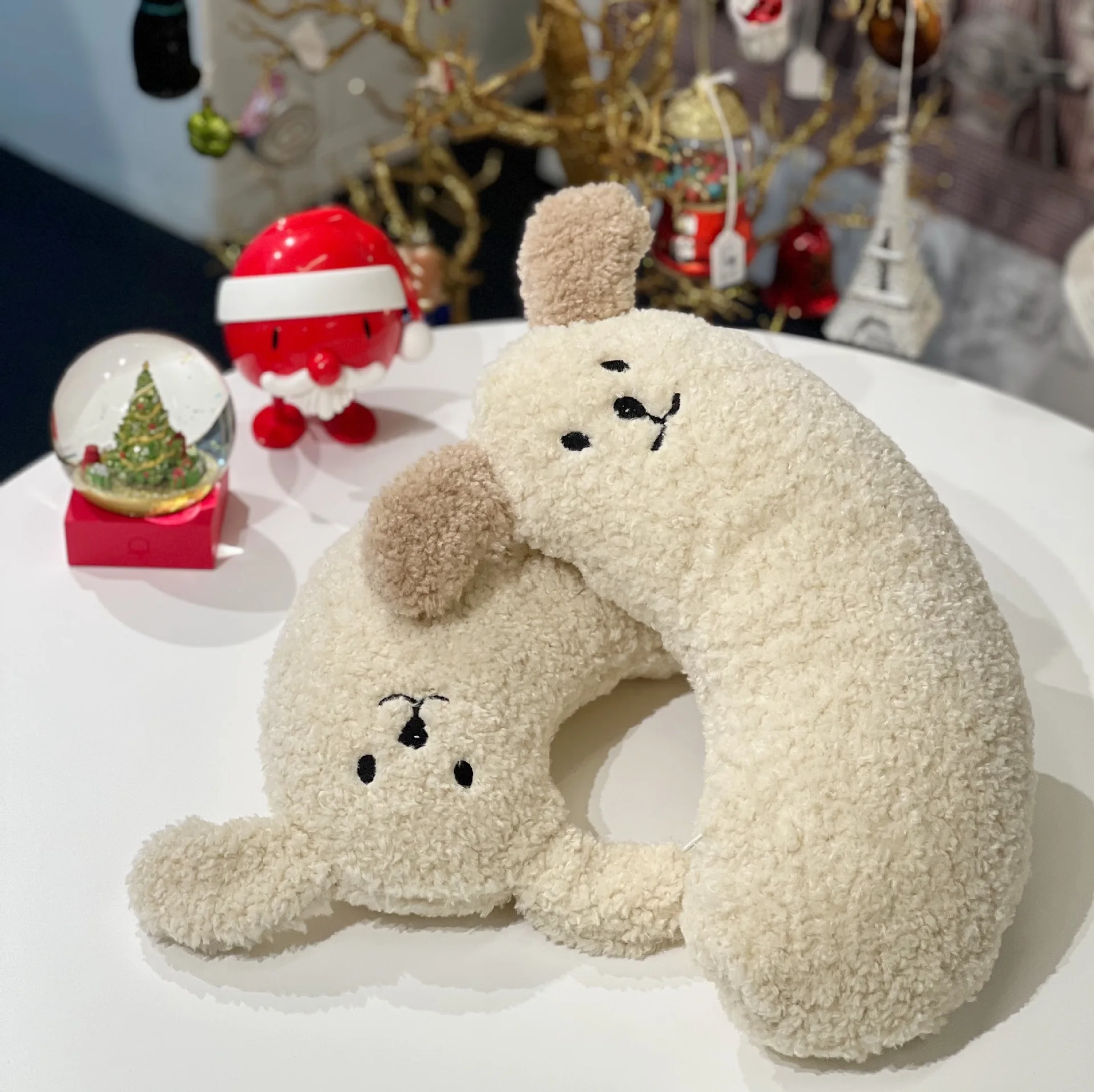 

Новая подушка для собаки для защиты шейного позвоночника U-образная подушка для глубокого сна осенняя и зимняя плюшевая теплая подушка для кошек товары для собак