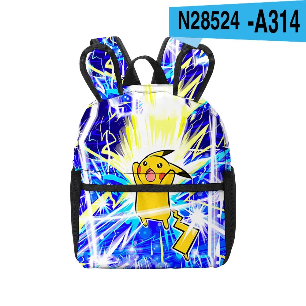 

Pikachu Pokemon Pokémon Pokemon Backpack Anime Primary School Students Rabbit Ears Boys Girls Anime Cartoon School Bag Mochila