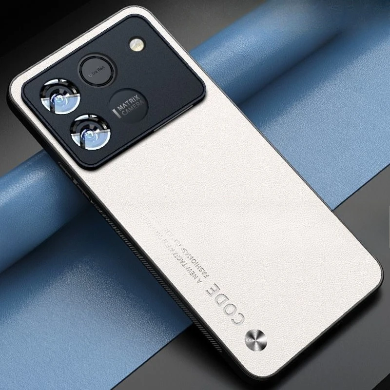 Minimalist Shockproof Leather Cover - Fingerprint-Resistant, Skin-Friendly Case