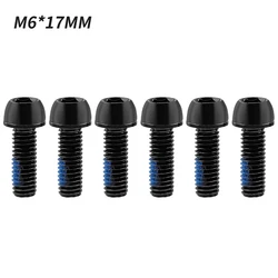 MUQZI 6 - Piece Bicycle Disc Brake & Crank Arm Bolts Set with Washers (Black)