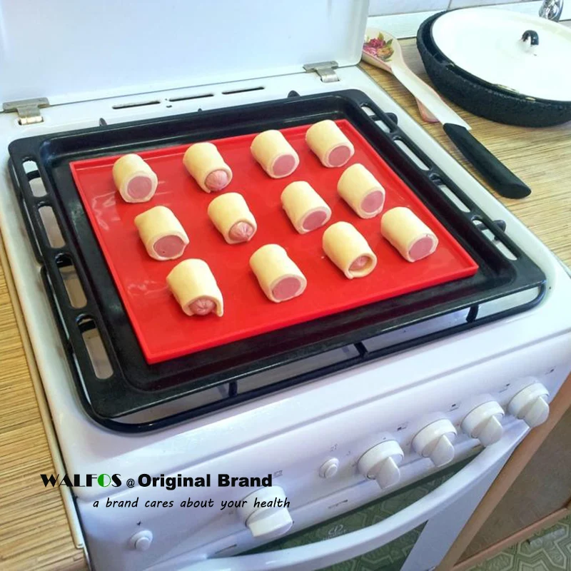 WALFOS FOOD GRADE Silicone Baking Mat DIY Multifunction Cake Pad Non-Stick Oven Liner Swiss Roll Pad Bakeware Baking Tools silicone baking mat oven liner