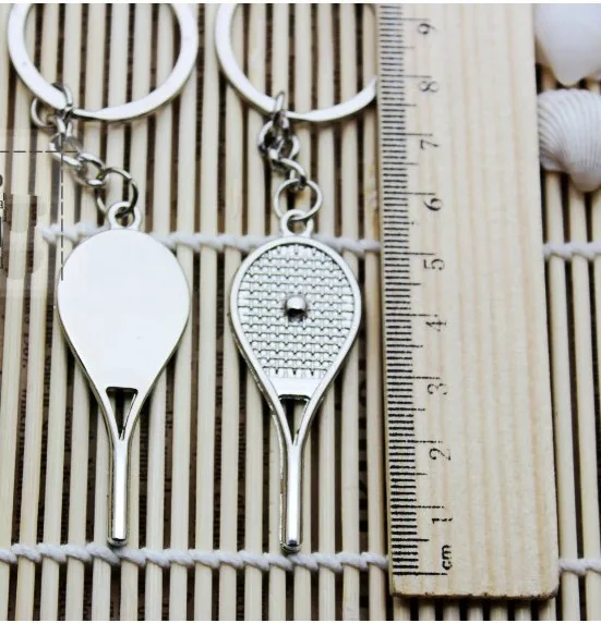 Tennis bag Pendant plastic mini tennis racquet key ring Ornaments sport keychain fans souvenirs key chain gifts