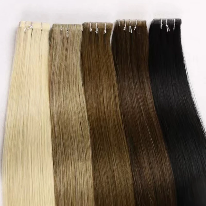 Tape In Human Hair Extensions Machine-made customization Remy Double Sided Adhesive Tape Extensions Hair